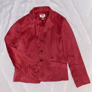 Talbots pink suede blazer